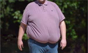 an overweight man